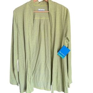 NWT Columbia Omniwick Zawn EXS Wrap Women’s Size M Green Stretch Open Cardigan
